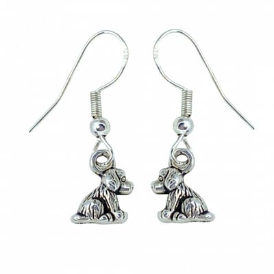 Oorbellen-klein Hondje-zilver-Zilverkleur -Charme Bijoux
