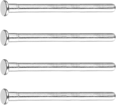 Dailygoods- Deur Scharnier Pins 3 Inch - Verwijderbare Scharnier - Beveiliging Pins - Hout Woondeur - Set van 4 - Geborsteld Zilver - Scharnierpennen
