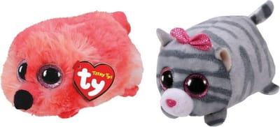 Ty - Knuffel - Teeny Ty's - Gilda Flamingo & Cassie Mouse