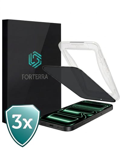 Anti-Gluren Screenprotector 3 Stuks - Geschikt voor Apple iPhone 17 Pro - Met Installatie Kit - Privacy - Beschermglas - Flexibel Glas - Tempered Glass - Screen Protector