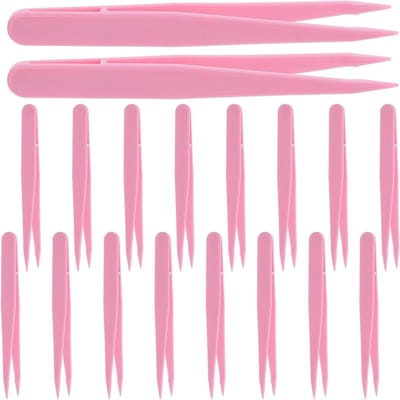 Kinderpincetten Plastic - Knutselpincetten Speelgoed - Fijne Motoriek Oefenen - Kindvriendelijk Design - 20 stuks - Roze