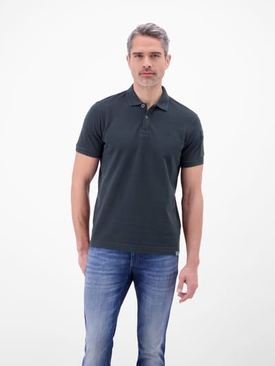 LERROS Effen poloshirt van gestreept piqué , Maat: S , Kleur: CLASSIC NAVY , 100% katoen