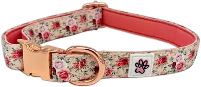 Halsband Hond - Zachte Honden Halsband - Roze - Rozen - Roses are Fur-ever - Paw My God! - Maat M