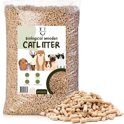 Ustratics Houtkorrel Kattenbakvulling 98 x 10KG (1960L) - Biologisch afbreekbare houtkorrels - 100% Natuurlijk - Cattery Voordeel Pallet