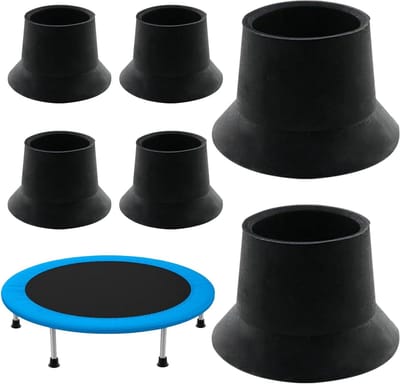Trampoline Voet Covers - Trampoline Rubber Tips - Veiliger Springen - Anti-slip Stabiliteit - 4.78x3.14 cm - Zwart