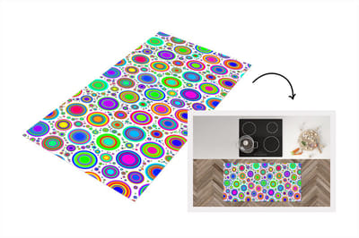 Keukenloper - Loper keuken - Patroon - Stippen - Cirkel - 120x60 cm - Keukenloper vinyl