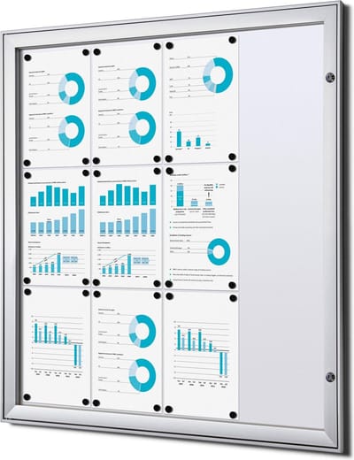 Indoor Vergrendelbaar Notitiebord SCS 12x A4 B1 Gecertificeerd - Syna SCS12XA4B1 - Horeca & Professioneel