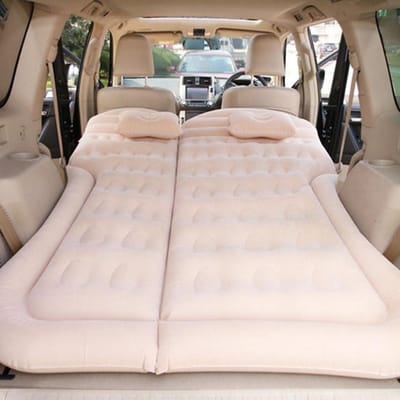 Auto Opblaasbaar Bed - Kampeer Matras - Reizen Comfortabel - Snelle Installatie - 1 kg - Beige