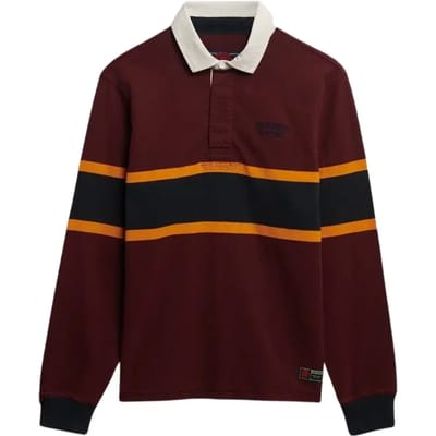 Superdry - Vintage Athletic Stripe Rugby Top - Heren - Tops