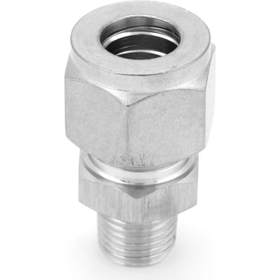 Raccord de tuyau en acier inoxydable SS304 1 4NPT mâle pour eau, huile, gaz (1 4 12)