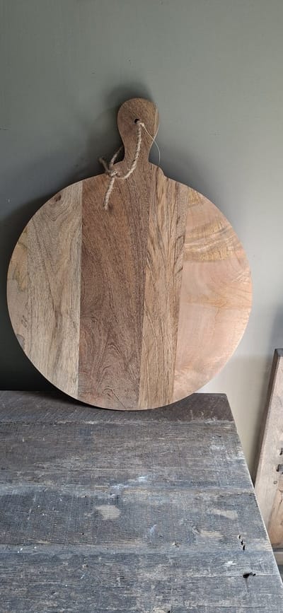 amuseplank rond +/-42 cm XL robuust landelijk