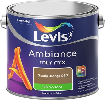 Levis - Ambiance Mur Extra Mat Mix - Shady Orange C80 - Mengverf - 2,5 L