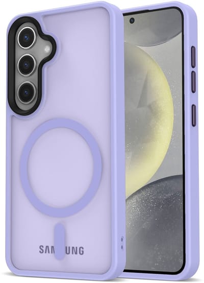 Hoesje Geschikt voor Samsung Galaxy S25 - Compatibel met MagSafe / Qi2 - Matte Beschermhoes - Back Cover met Magneet - Violet
