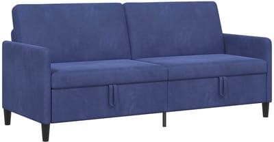 vidaXL - Sofa - met - Opbergruimte - Politieblauw - 192 - x - 78 - x - 87 - cm - Polyester