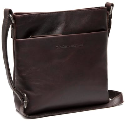 The Chesterfield Brand Leren Schoudertas Navene Crossbody Bag Brown Donkerbruin