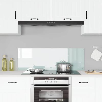 vidaXL - Keukenachterwand - Wit - 120 - x - 40 - cm - gehard - glas