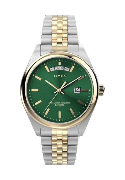 Timex Timex Legacy Kwarts Analoog Horloge Twee Toon En Grun Case: 100% Stainless Steel | Armband: 100% Stainless Steel 41 TW2W42800AJ