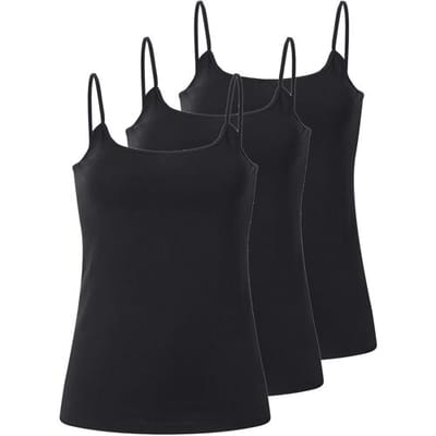 ESMARA Set van 3 dames spaghettitops (Zwart, L (44/46))