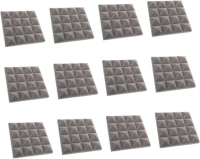 ibasenice Geluidsisolerende Panelen 5 Cm Dikke Piramide Akoestische Matten Home Recording Grey
