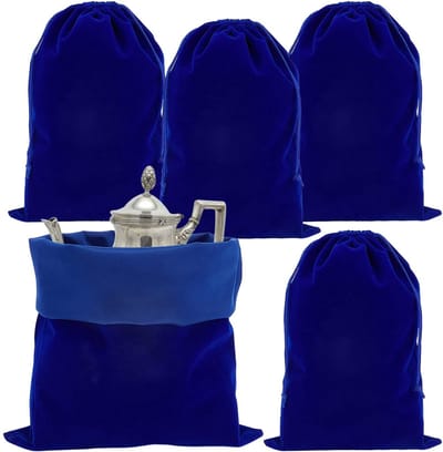 MTTproducts- Trekkoordzak 5 Stuks - Velvet - 25x34.8cm - Cadeauzak - Organiser - Zachte Opbergtas - Antislip Trekkoord - Sieradentas