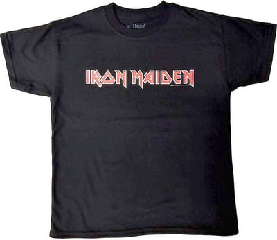 Rock Off Iron Maiden Logo Kinder T-shirt - Zwart - 100% Katoen