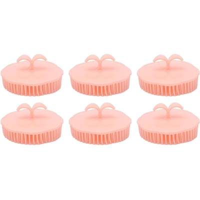 10 stuks Hars Hoofdhuid Massager Scrubber Mannen Vrouwen Nat Droog Roos Verwijdering Shampoo Borstel voor Haarverzorging beige