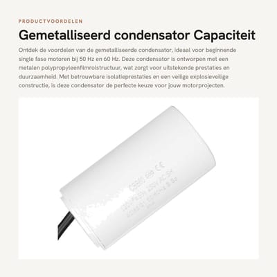 Dailygoods- Condensator CBB60 120µF - Aanloopcondensator - Motor - Duurzaam - Betrouwbare isolatie - Geschikt voor eenfasemotoren - Motorcapacitor