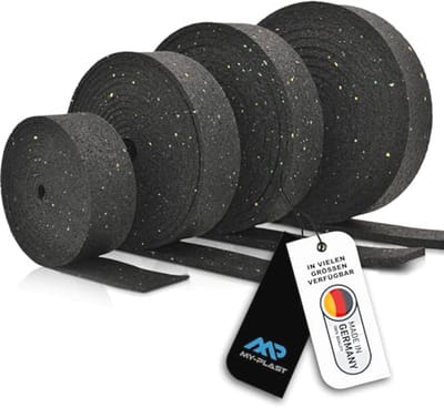 Rubber Granulaat Terras Bouw Rol 10 m x 50 mm - Geluidsisolatie en Bouwbescherming