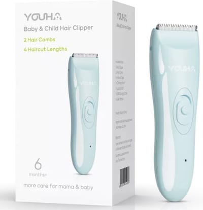 Youha Elektrische Kinder Tondeuse - Baby Tondeuse met 2 Haarkammen - Waterdicht IPX6 - Stille Trimmer voor Gevoelige Kinderhuid