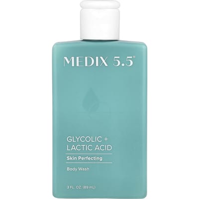 Medix 5.5 Exfoliating Body Wash – Glycolic & Lactic Acid (AHA)| Foaming Body & Face Cleanser, Travel size, 89ml