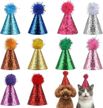Mini Party Hoedjes voor Kinderen - 10 Stuks Dierenthema, Verjaardagsfeestjes, Fotomomenten en Pluche Knuffels