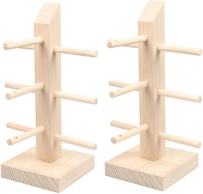 Brillen Display - Zonnebril Houder - Optische Opslag - Natuurlijk Hout - 23.2cm Hoog - Houtkleur