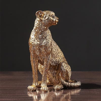 Moderne Strakke en Unieke Luipaard Woondecoratie Woonkamer Kantoor Tafelblad Decoratie Hars Ambachten Duurzaam Duurzaam