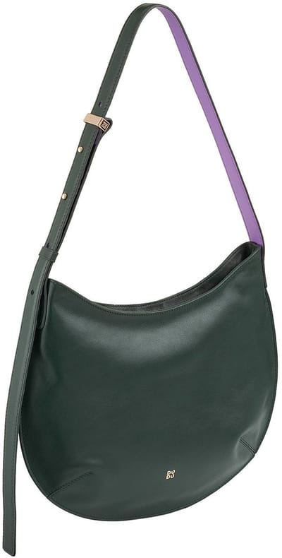DuDu Hispani Schoudertas Leder 34 cm - Dames - black rose