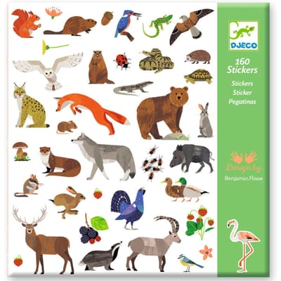 DJECO stickers Wilde dieren 4 jr+