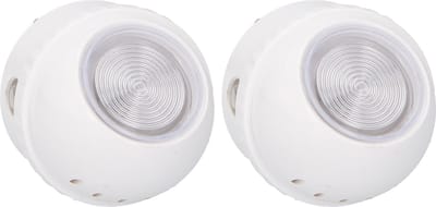 Grundig LED nachtlampjes/verlichting draaibaar wit licht 5 cm 2-pack - Slaapkamer/babykamer - Nachtlampjes/verlichting