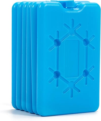 Dailygoods- Koelaccu Set van 6 - Ultradunne Koelelementen - 200 ml - Platte Koelelementen - 12 Uur Koeling - Ideaal voor Koelbox/Koeltas - Koelelement