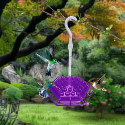 30 Voedergaten Sweety Kolibrie Voeders voor Buiten Ophangen Tuindecoratie Anti-Mier en Bij Tuin Huisdier Vogel Benodigdheden 1PCS paars
