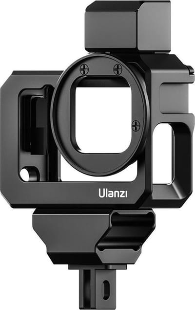 Ulanzi Vlog Cage Metaal G9-5 - Geschikt voor GoPro 9,10,11,12 en 13 - 1/4inch schroefaansluiting - Cold shoe-mounts - Zwart