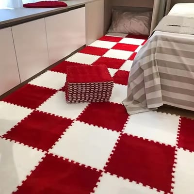 20 stuks Baby Anti-Slip Speelmat - BPA-vrij EVA Schuim Vloermat, Zachte Kinder Speelvloer, Activiteit Matten, Meubelbescherming, Herbruikbaar & Wasbaar - Rood En Wit
