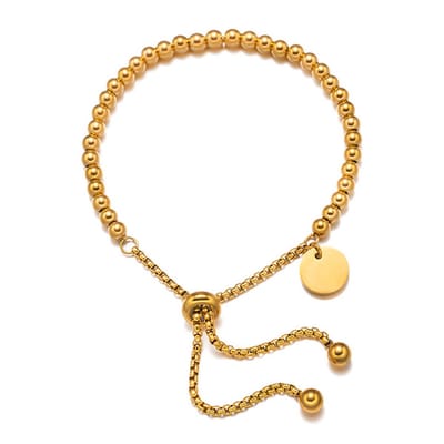 Marama - armband Lara Goud - titanium - zilveren plating - damesarmband - cadeau - minimalistisch - one size fits all