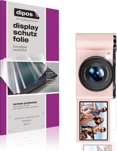 dipos – 4x Beschermfolie geschikt voor Focusinc DC12 | Krasbestendige & heldere Screenprotector Ultra-Thin