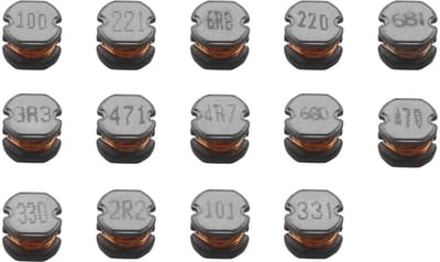 Dailygoods - Draadspoel Assortiment - Power Inductor Kit - Zwart - 140 Stuks - Inclusief 14 Waarden - Geschikt voor Elektronica Projecten