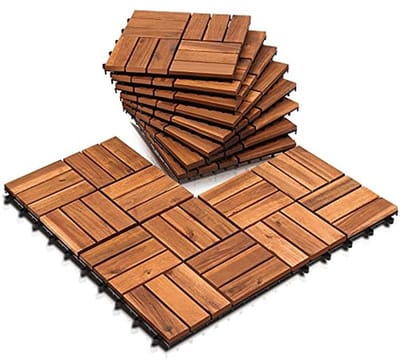 Houten Terrastegels 30 x 30 cm - Duurzaam en Weerbestendig voor Balkon en Patio - FSC® Gecertificeerd