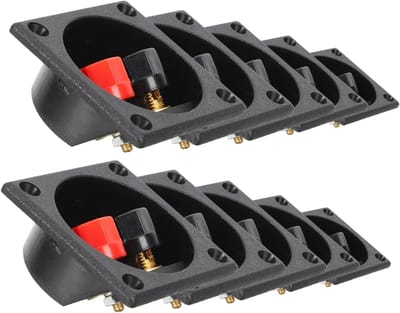 Luidspreker Aansluitingen - Terminal Plaat - Audio Verbinding - Eenvoudige Installatie - 10 Stuks - Zwart