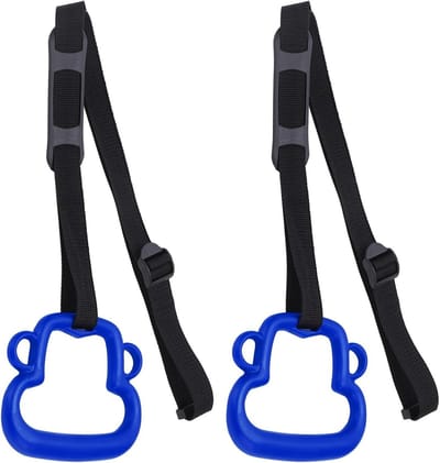 Gymnastiekringen Kinderen - Fitnessringen Kleuters - Krachttraining Binnen - Verstelbare Lengte - 80 cm - Blauw