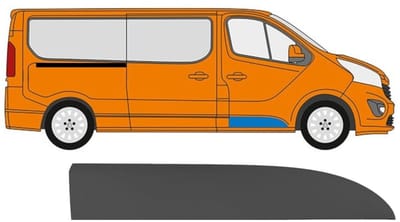 Voordeur sierlijst voor Opel Vivaro 2014-2019 / Rechts