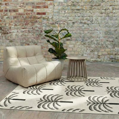 Buitenkleed Oase zwart/wit - Interieur05 - 160 x 230 cm - (M)