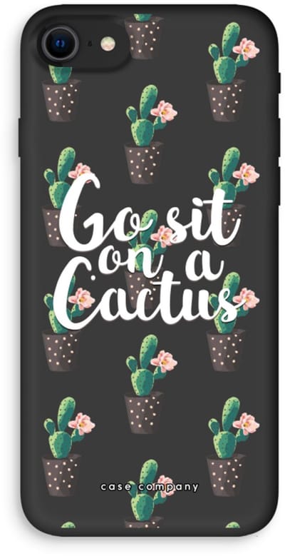 Case Company® - Hoesje geschikt voor iPhone SE 2020 hoesje - Cactus quote - Biologisch Afbreekbaar Telefoonhoesje - Bescherming alle Kanten en Schermrand