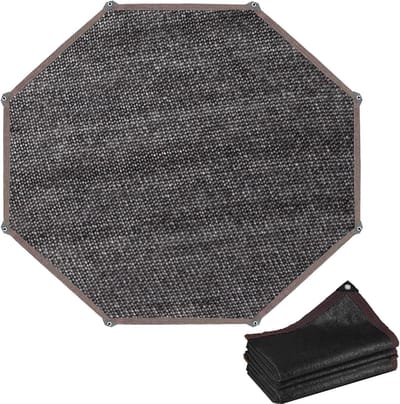 Trampoline regenhoes - Luifel Tentdoek - Buiten Sport - Opvouwbaar Ontwerp - 12FT-8 - Zwart